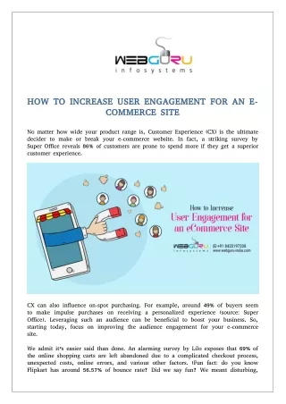 How to Increase User Engagement for an E-Commerce Site