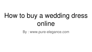 How to buy a wedding dress online