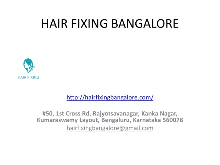 hair fixing bangalore