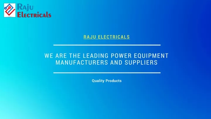 raju electricals