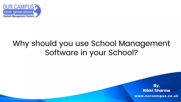 why should you use school management software