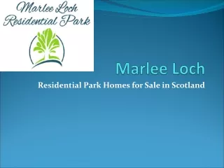 Park Homes Scotland