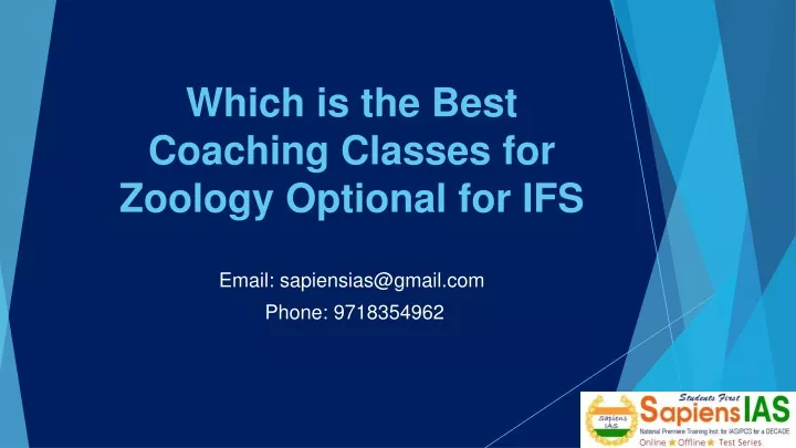 which is the best coaching classes for zoology