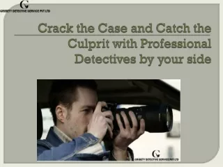 Crack the Case and Catch the Culprit with Professional Detectives by your side