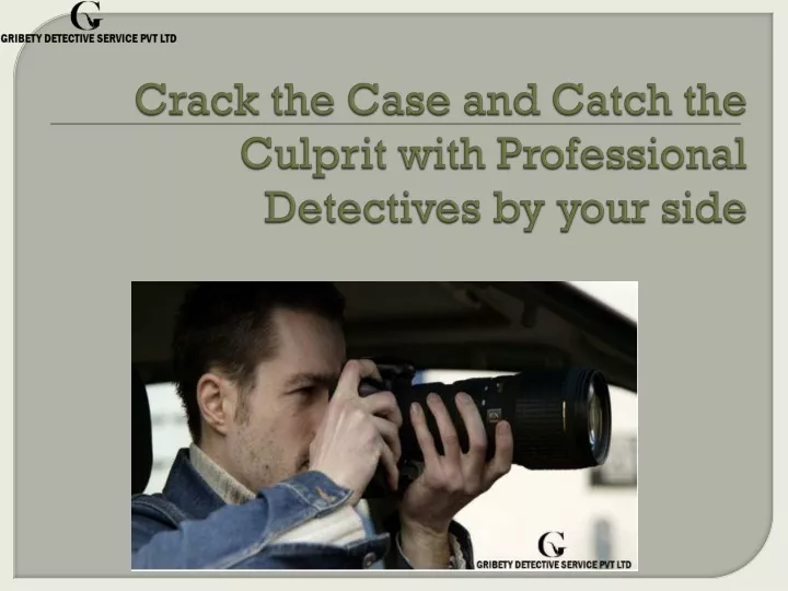 crack the case and catch the culprit with professional detectives by your side