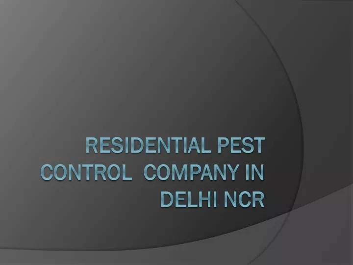 residential pest control company in delhi ncr