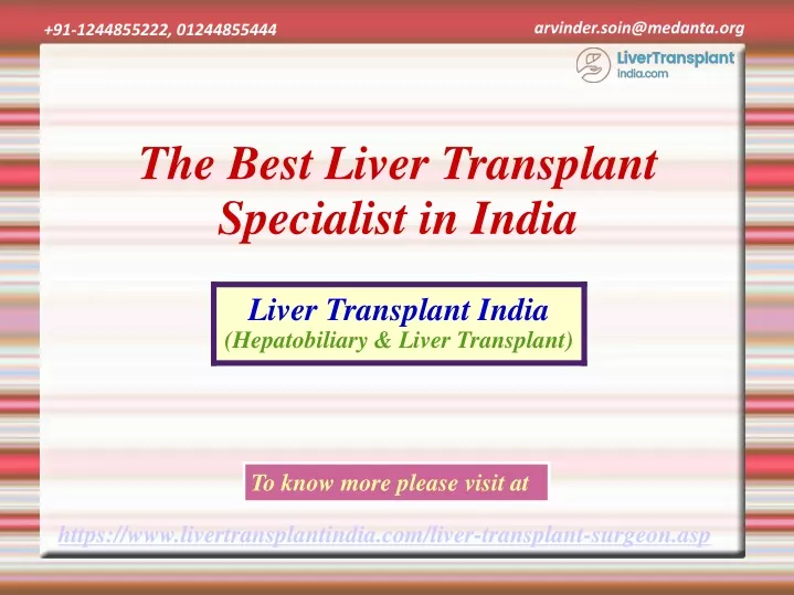 the best liver transplant specialist in india