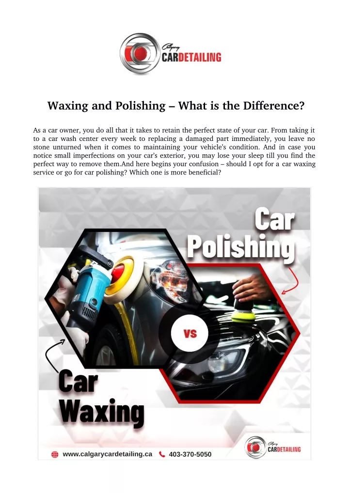 waxing and polishing what is the difference