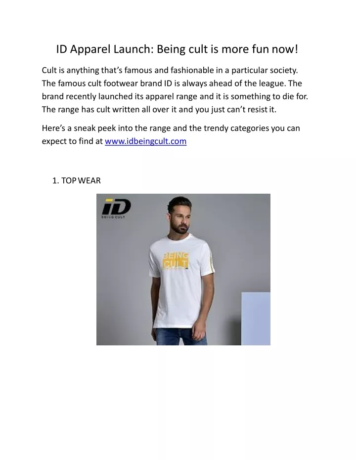 id apparel launch being cult is more fun now cult