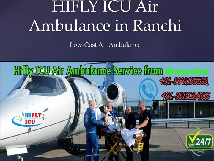 hifly icu air ambulance in ranchi