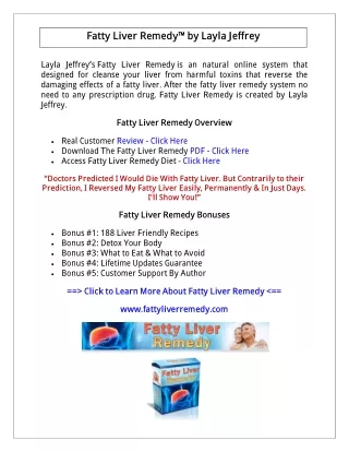 (PDF) Fatty Liver Remedy Program PDF Download: Layla Jeffrey