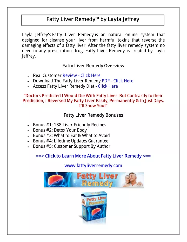 fatty liver remedy by layla jeffrey