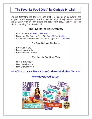 (PDF) The Favorite Food Diet Free Download: Chrissie Mitchell