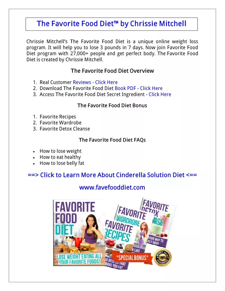 the favorite food diet by chrissie mitchell