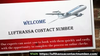 Avail the discounted deals at Lufthansa Contact Number
