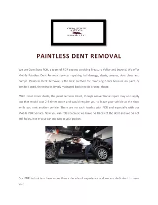 Paintless Dent Repair | Boise, Eagle, Meridian, Caldwell