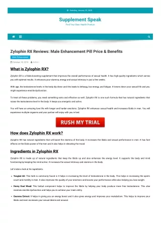 How To Use Zylophin Rx?