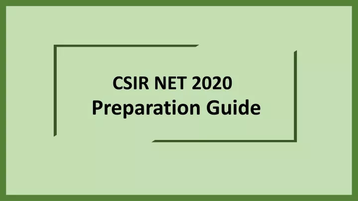 csir net 2020