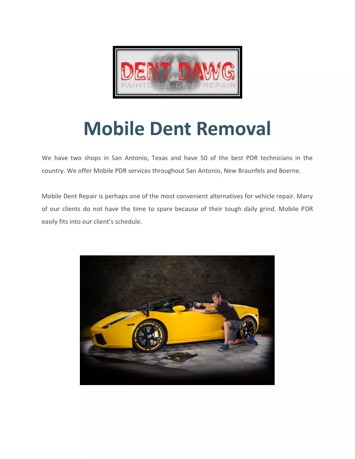 mobile dent removal