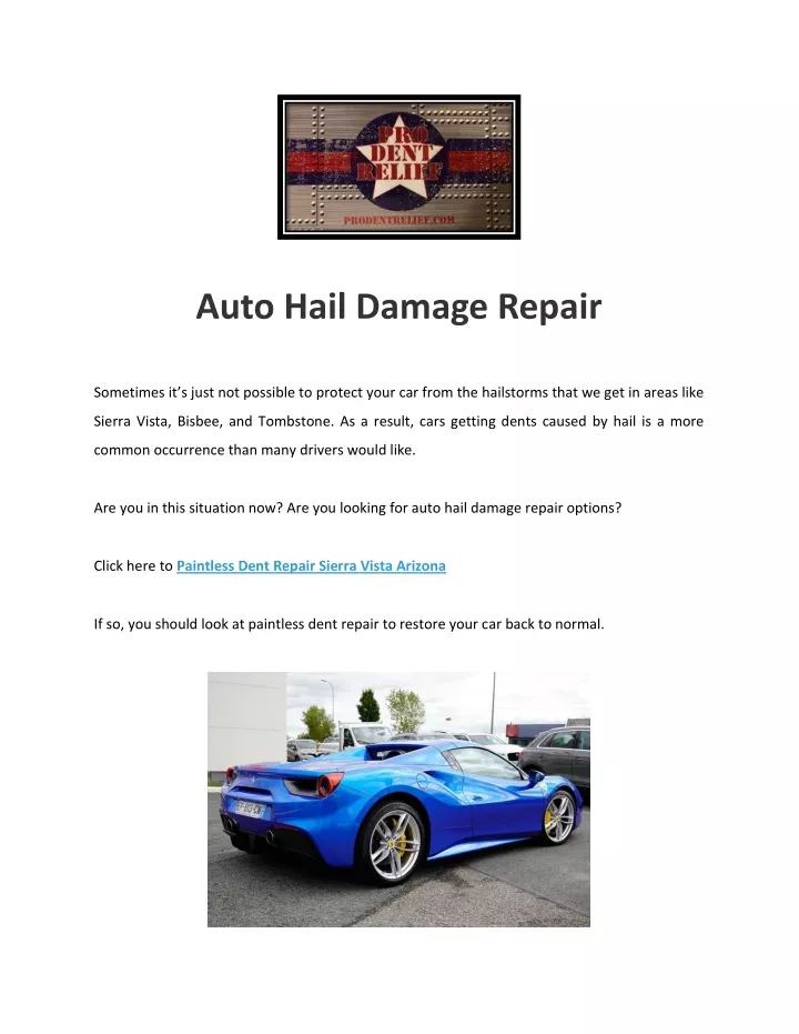 auto hail damage repair