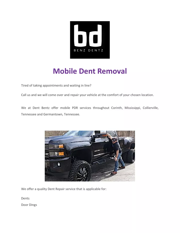 mobile dent removal