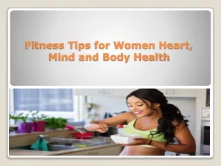 Health and Fitness Tips for Women