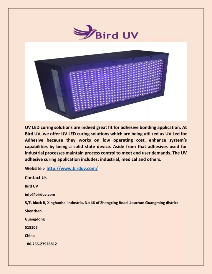 uv led curing solutions are indeed great
