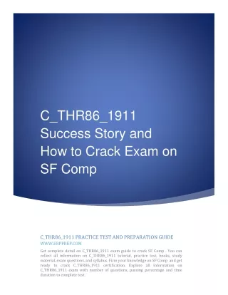 C_THR86_1911 Success Story and How to Crack Exam on SF Comp