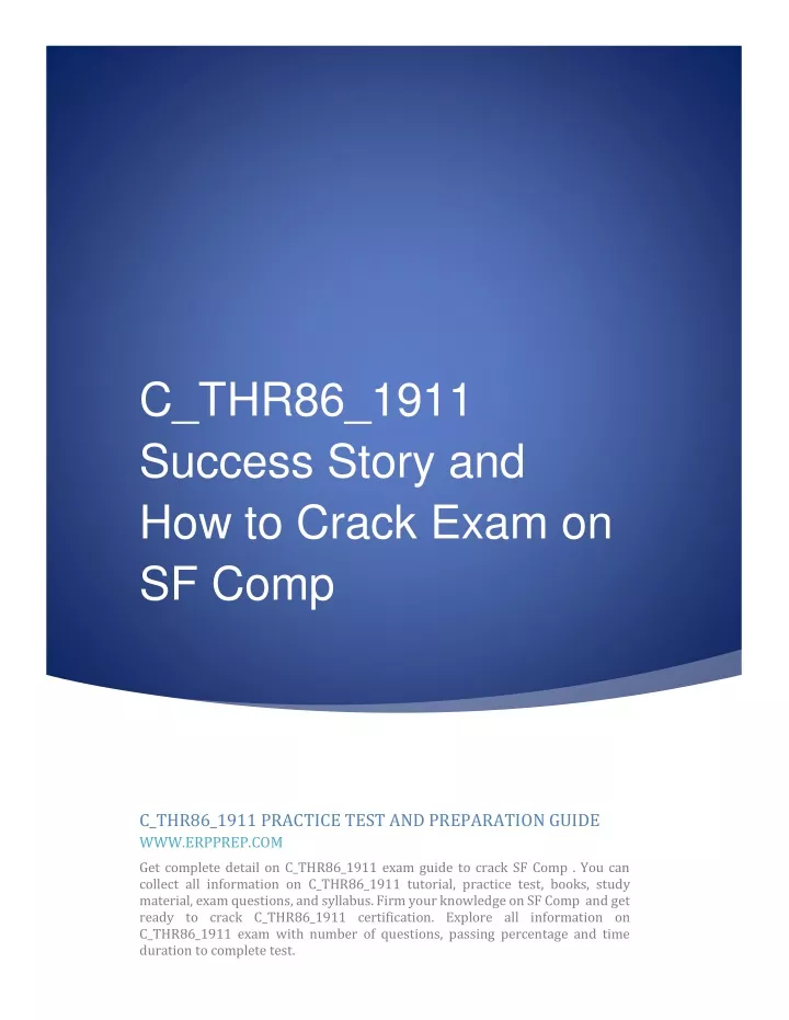 c thr86 1911 success story and how to crack exam