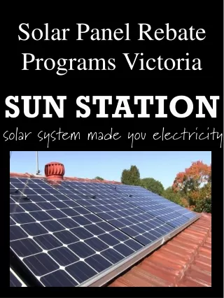 Solar Panel Rebate Programs Victoria