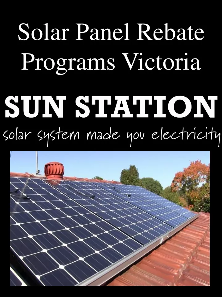 solar panel rebate programs victoria