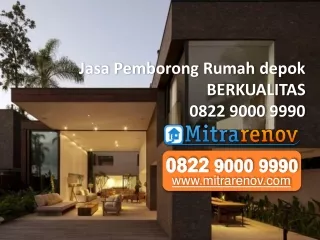 Jasa Pemborong Rumah depok, BERKUALITAS, 0822 9000 9990