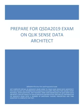 Prepare for QSDA2019 exam on Qlik Sense Data Architect