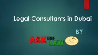 Legal Consultants in Dubai