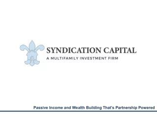 Syndication Capital Company Presentation