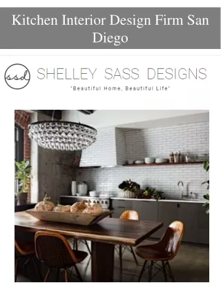 Kitchen Interior Design Firm San Diego