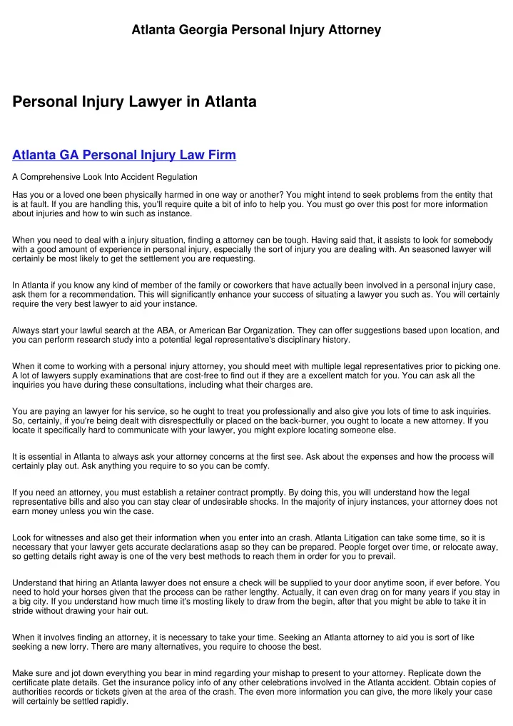 atlanta georgia personal injury attorney