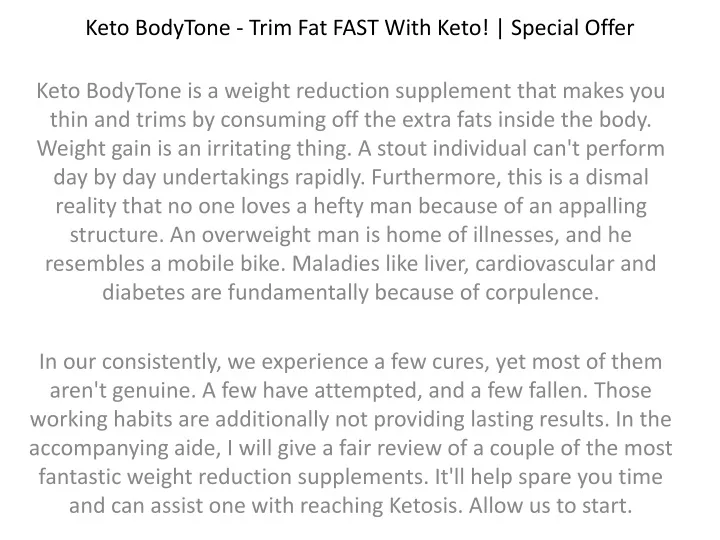 keto bodytone trim fat fast with keto special