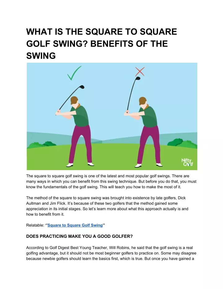 what is the square to square golf swing benefits