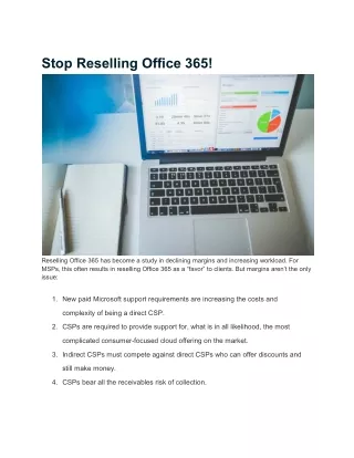 Stop Reselling Office 365
