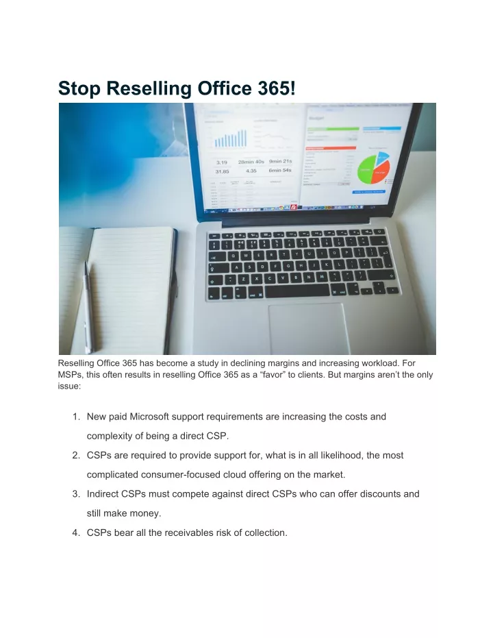 stop reselling office 365