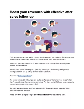 Boost Your Revenues With Effective After Sales Follow-up