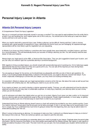 Personal Injury Attorney Atlanta GA