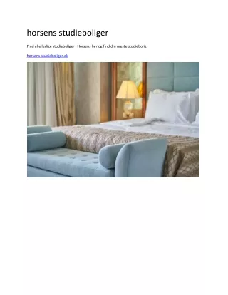 horsens studieboliger