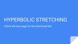 Hyperbolic Stretching PDF Exercises Download
