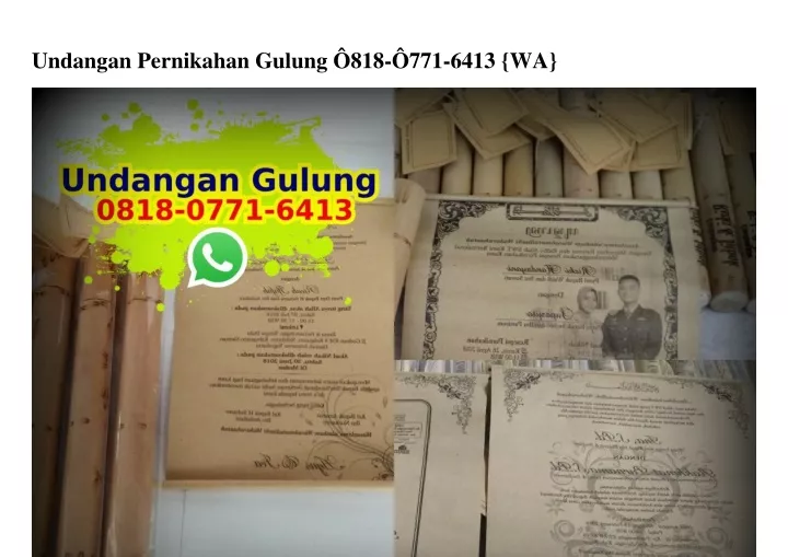 undangan pernikahan gulung 818 771 6413 wa