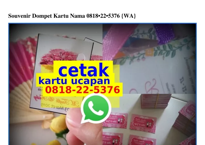 souvenir dompet kartu nama 0818 22 5376 wa