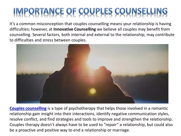 importance of couples counselling