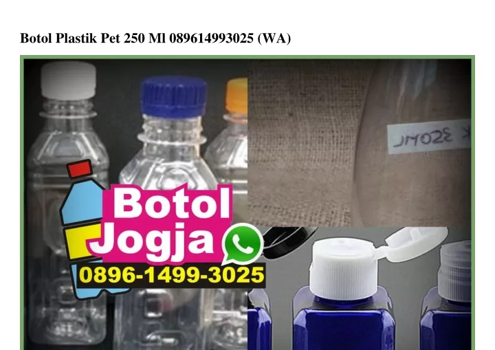 botol plastik pet 250 ml 089614993025 wa