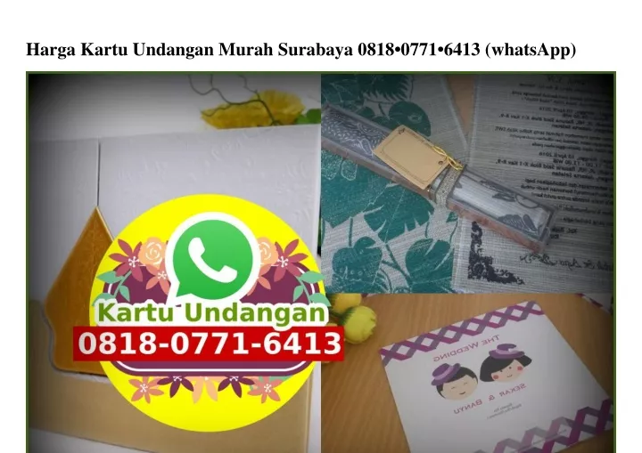 harga kartu undangan murah surabaya 0818 0771